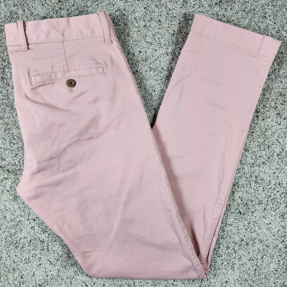 J.Crew Chino Pants Mens 32x34 Slim Flex Stretch Pink Excellent